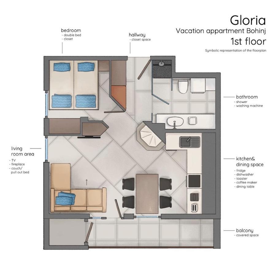 Gloria Holiday - Apartment Бохин Екстериор снимка